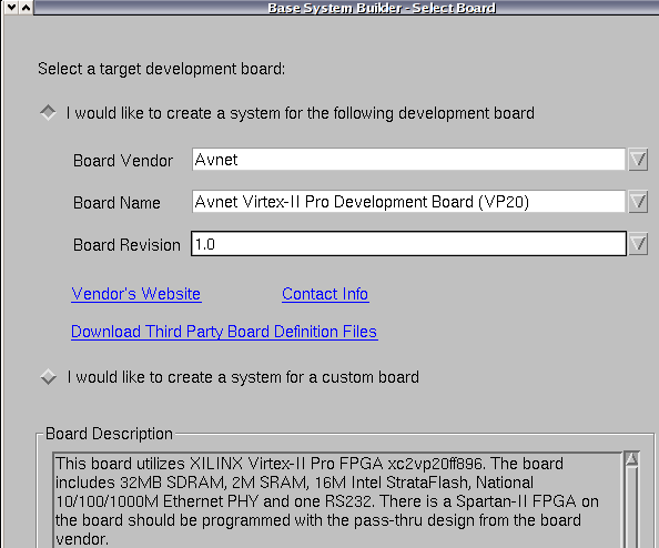 Choix de la carte FPGA utilisée